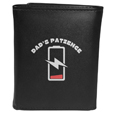 Dad's Patience with low battery symbol Tri-fold Wallet Large Logo